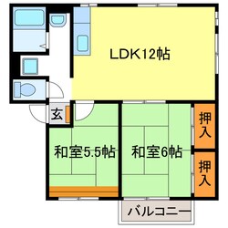 菩提樹ハイツＤの物件間取画像